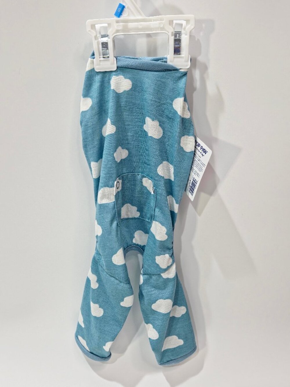 Top Paw Onesie PJs for Dogs, Blue w/Clouds, NEW